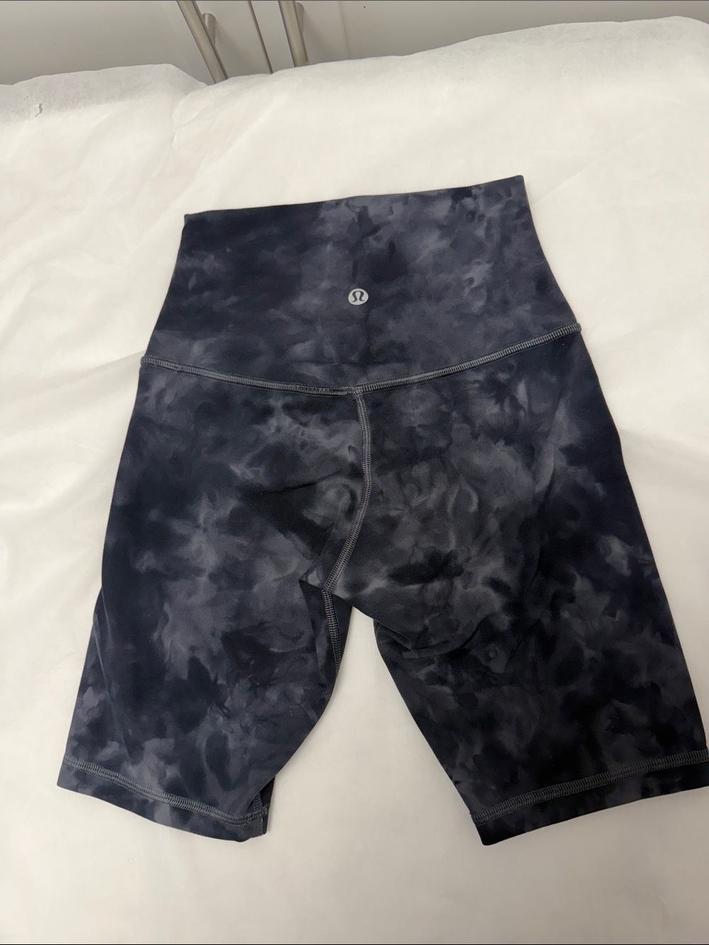 lululemon athletica High-Rise Black/Navy Tie-Dye Bike Shorts